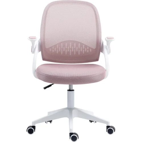 LIVIQUE, Bürostuhl Samba Rosa/Weiss Kunststoff/Polyester 57 cm - Material: Polyester/Kunststoff - Bürostuhl