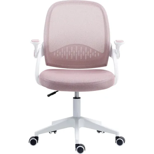 Bürostuhl Samba Rosa/Weiss Kunststoff/Polyester 57 cm - Material: Polyester/Kunststoff - Bürostuhl
