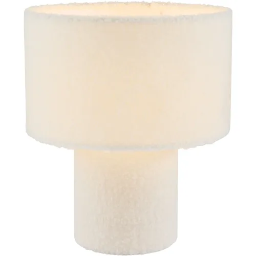 LIVIQUE, Tischlampe Shay Stoff/Metall weiss E27 - Tischlampe