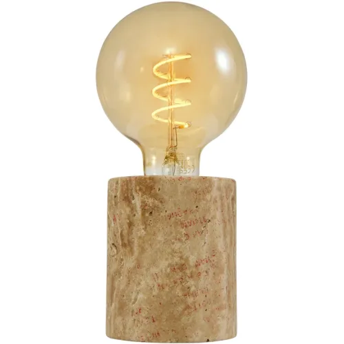 Tischlampe Denali Stein Travertine E27 - Farbe: Natur