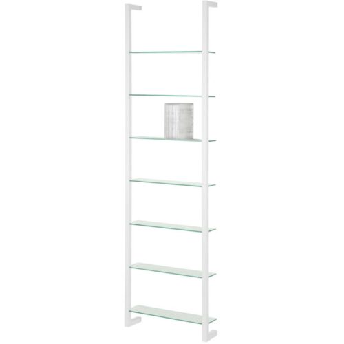 Spinder Design Wandregal Hesta Weiss Stahl/Glas 46 cm 167 cm - Wandregal