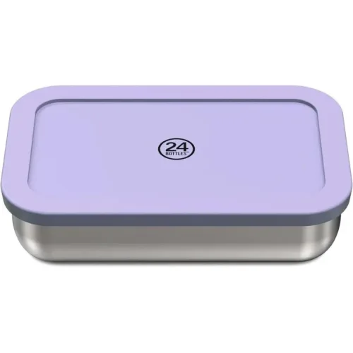 Lunchbox 24 Bottles Lila Edelstahl/Silikon/Metall - Farbe: Hellviolett - Lunchbox