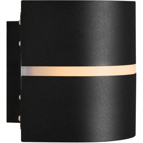 Wandlampe aussen Sibelis Aluminium schwarz E27 - Material: Plastic - Wandlampe aussen