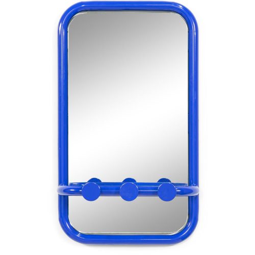 Spinder Design Garderobe Balder Blau Stahl 35 cm 60 cm - Material: Stahl/Glas - Garderobe