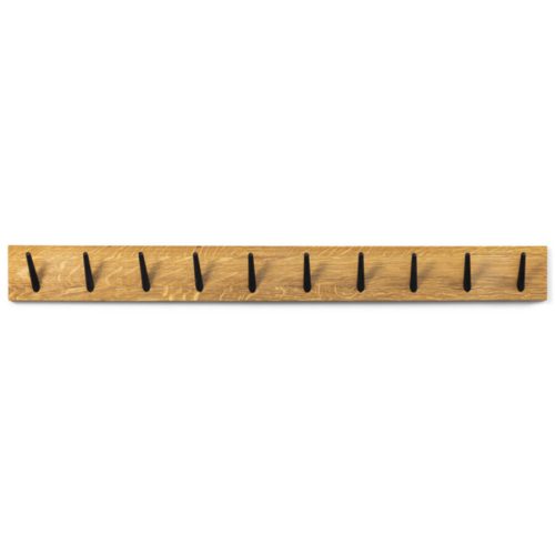 Spinder Design Garderobenleiste Skadi Braun Holz/Metall 100 cm - Farbe: eiche - Material: Stahl/Eiche - Garderobenleiste