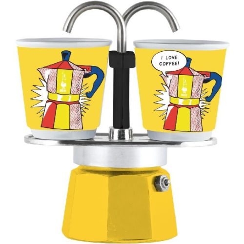 Bialetti, BIALETTI Espressokocher "Mini Express Lichtenstein 2 Tassen, Gelb"