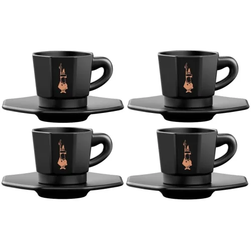 Bialetti, Bialetti - Tassen-Set, 80 ml, Black