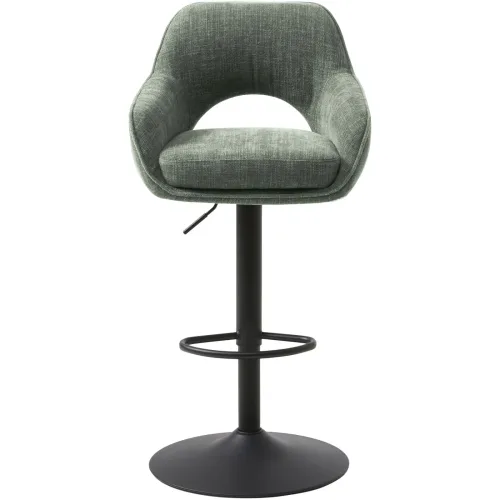 LIVIQUE, Barhocker 2er-Set Cornell Grün Polyester/Metall 51 cm 95.5 cm - Farbe: waldgrün - Barhocker 2er-Set