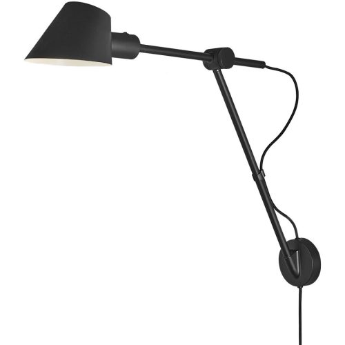 NORDLUX Wandlampe Stay Schwarz Aluminium B 15 cm H 54.5 cm - Wandlampe