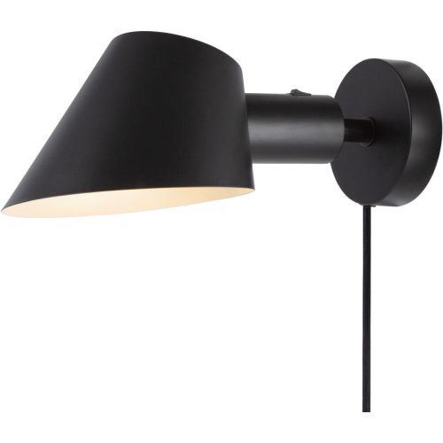 NORDLUX Wandlampe Stay Schwarz Aluminium B 15 cm H 11.7 cm - Wandlampe