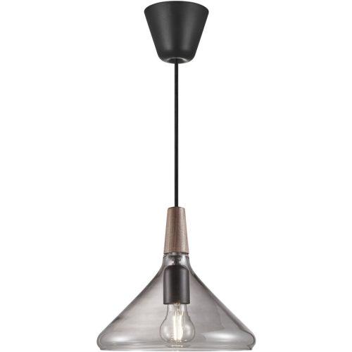 NORDLUX Pendellampe Nori Schwarz Glas B 27 cm H 24.5 cm - Farbe: Rauchfarben - Pendellampe