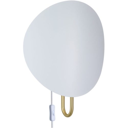 NORDLUX Wandlampe Spargo Weiss Metall B 32 cm H 39.3 cm - Farbe: Weiss/Messing - Wandlampe
