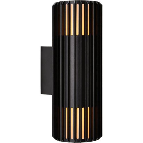 NORDLUX Wandlampe aussen Aludra Schwarz Aluminium B 12.4 cm H 33.7 cm - Wandlampe aussen
