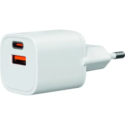 Ladeadapter Kunststoff weiss 33W 1x USB-A + 1x USB-C