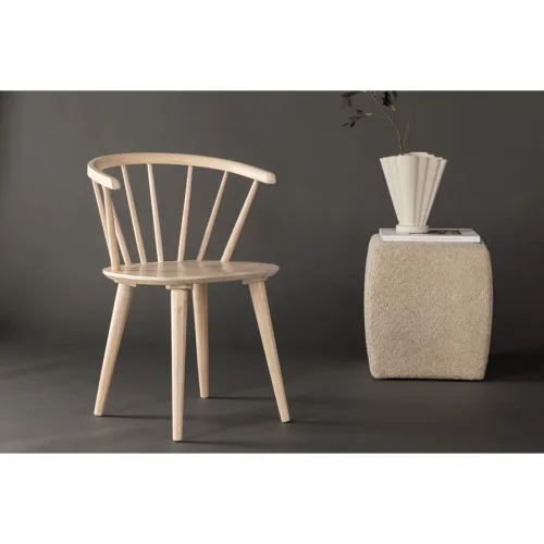 Stuhl 2er-Set Glasyr Braun Holz B 55 cm - Farbe: Hellbraun - Material: Gummibaum - Stuhl 2er-Set