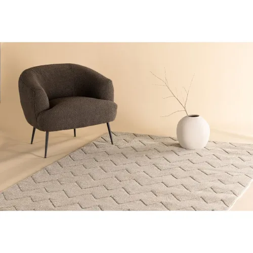 Teppich Fika Braun Polyester B 230 T 160 cm - Teppich