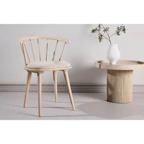 Stuhl 2er-Set Glasyr Weiss Holz B 53 cm - Material: Gummibaum - Stuhl 2er-Set