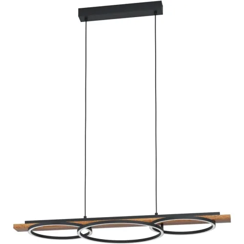 Pendellampe Boyal Schwarz, braun rustikal Dimmbar B 40 cm