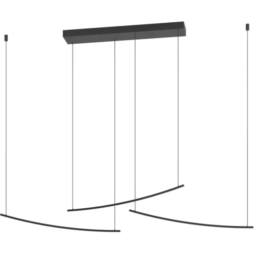 Pendellampe Villeggi Schwarz 3600 lm Dimmbar B 10 cm