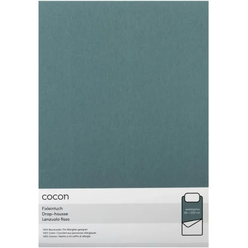 COCON, Fixleintuch COCON Grün Baumwolle B 90 cm - Farbe: Eukalyptusgrün - Material: Jersey - Fixleintuch