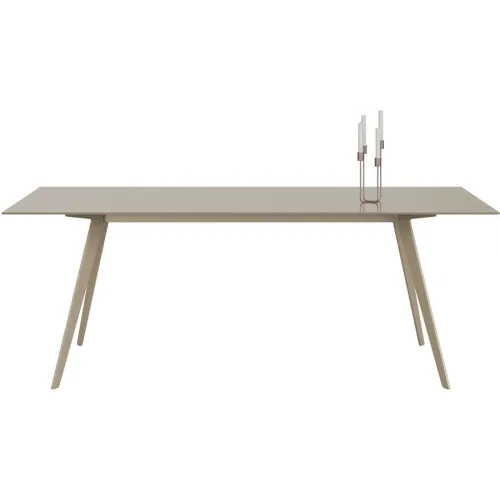 Esstisch Tame Beige Glas 100 cm - Esstisch