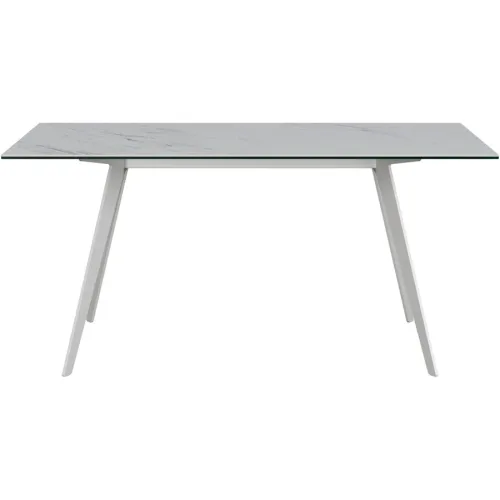 Esstisch Salazar Grau Keramik 100 cm - Farbe: hellgrau - Esstisch