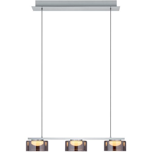 Pendellampe Dune Aluminium/Eisen 70 cm - Farbe: Silber - LED - Lichtfarbe: Warmweiss - Pendellampe- LED Energiesparlampe