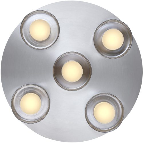Deckenlampe Dune Silber Aluminium/Eisen 44 cm - LED - Lichtfarbe: Warmweiss - Deckenlampe- LED Energiesparlampe