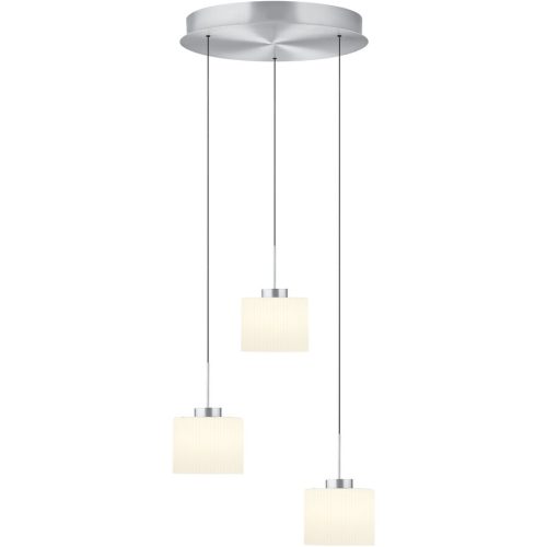 Pendellampe Elli Silber Aluminium/Eisen 43 cm - Farbe: Aluminium eloxiert - LED - Lichtfarbe: Warmweiss - Pendellampe- LED Energiesparlampe