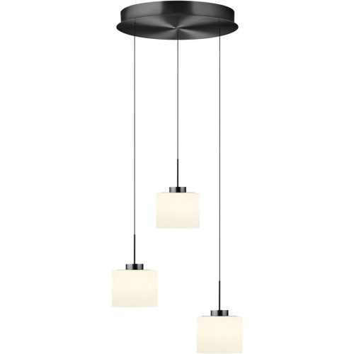 Pendellampe Elli Grau Aluminium/Eisen 43 cm - Farbe: anthrazit eloxiert - LED - Lichtfarbe: Warmweiss - Pendellampe- LED Energiesparlampe