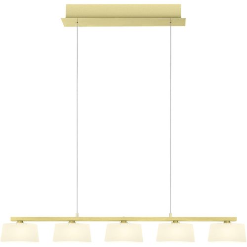 Pendellampe View Beige Aluminium/Eisen 85 cm - Farbe: champagner - LED - Lichtfarbe: Warmweiss - Pendellampe- LED Energiesparlampe