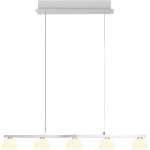 Pendellampe Jane Silber Aluminium/Eisen 86 cm - Farbe: Aluminium matt - LED - Lichtfarbe: Warmweiss - Pendellampe- LED Energiesparlampe