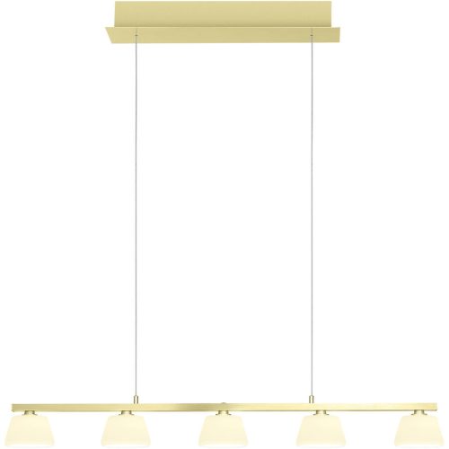 Pendellampe Jane Beige Aluminium/Eisen 86 cm - Farbe: champagner - LED - Lichtfarbe: Warmweiss - Pendellampe- LED Energiesparlampe