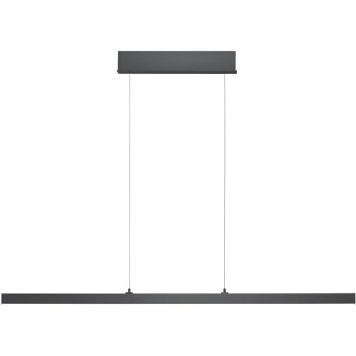 Pendellampe Karo Grau Aluminium/Eisen 130 cm - Farbe: anthrazit eloxiert - LED - Lichtfarbe: Extra warmweiss - Helles Neutralweiss - Pendellampe- LED