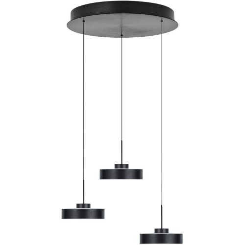Pendellampe Spencer Grau Aluminium/Eisen 43 cm - Farbe: anthrazit eloxiert - LED - Lichtfarbe: Warmweiss - Pendellampe- LED Energiesparlampe