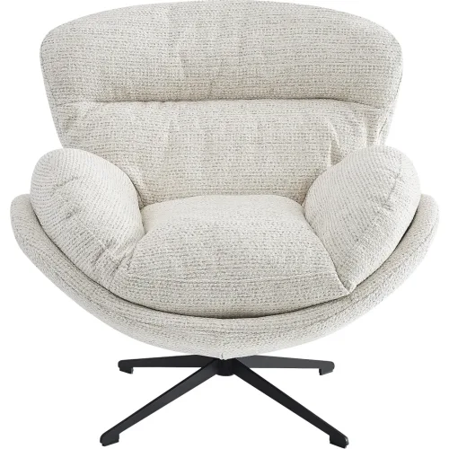 LIVIQUE, Sessel Beige meliert Metall/Polyester - Material: Polyester/Metall - Sessel