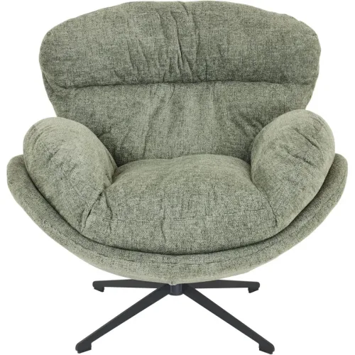 Sessel Stoff/dunkelgrün meliert - Material: Polyester/Metall - Sessel