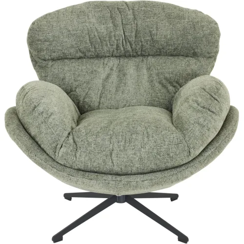 LIVIQUE, Sessel Stoff/dunkelgrün meliert - Material: Polyester/Metall - Sessel