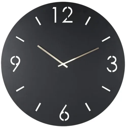 Spinder Design, Spinder Design Uhr Hesta Schwarz Stahl 60 cm - Uhr