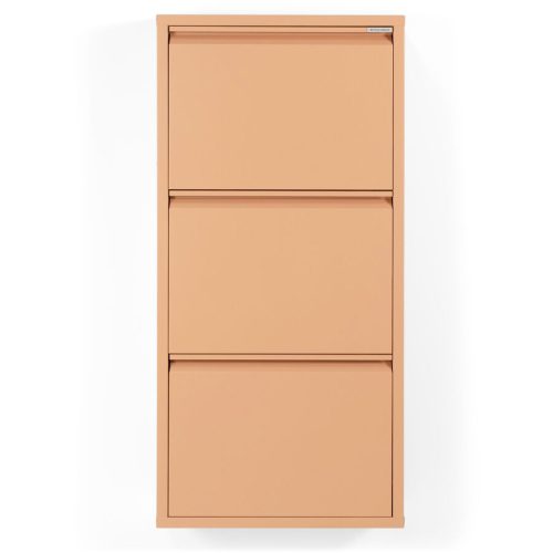 Spinder Design Schuhschrank Hesta Orange Stahl B 50 H 103 cm - Farbe: Terracotta - Schuhschrank