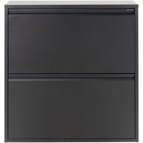 Spinder Design Schuhschrank Hesta Schwarz Stahl 75 cm 77.5 cm - Schuhschrank