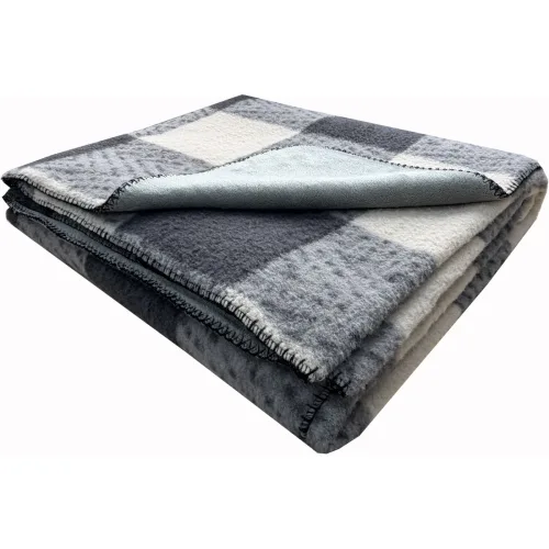 LIVIQUE, Wohndecke Wanda 150x200cm beige/navy - Material: 100% Baumwolle - Wohndecke
