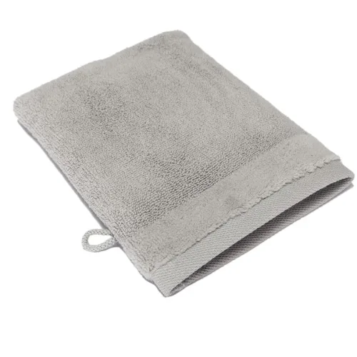 Living Home, Living Home - Softfeel Waschhandschuh, 15 x 21 cm, Silber