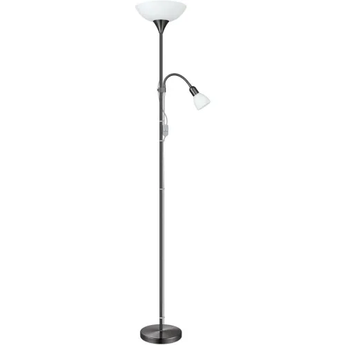 Stehlampe Up 2 nickel-nero H 1765 cm