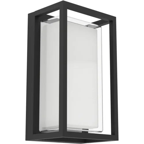 Wandlampe aussen Genovese schwarz-struktur B 10 cm IP65