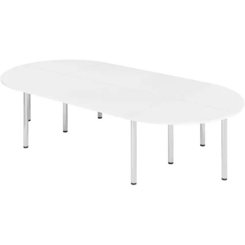 LIVIQUE, Besprechungstisch Office Weiss 320 x 160 cm - Farbe: weiss/Chrome