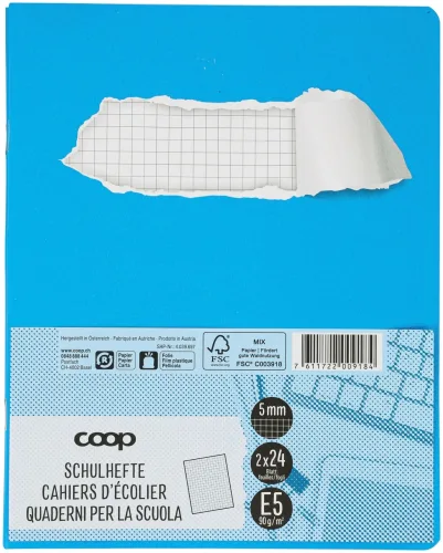 Elco, ELCO Schulheft 17,5x22cm 73053.38 kariert blau