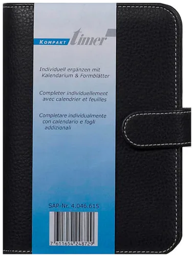 Timeplaner A7 schwarz