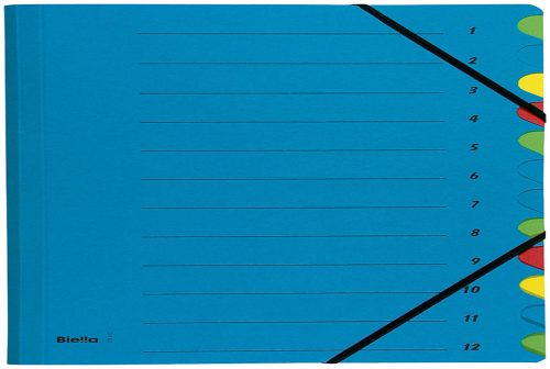 Biella, BIELLA Ordnungsmappe A4 328412.05 blau, 12-teilig