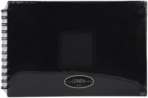 Fotoalbum mit Spiralbindung 24x17cm schwarz